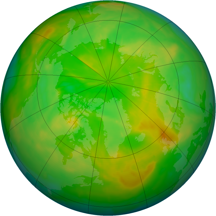 Arctic ozone map for 11 June 2009